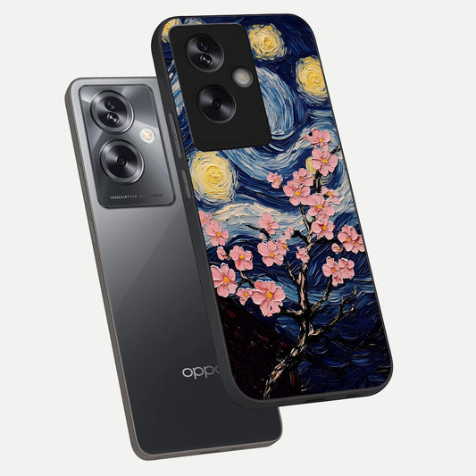 Van Gogh Scenery phone case For Oppo A79 showing premium glass back cover with detailed artwork