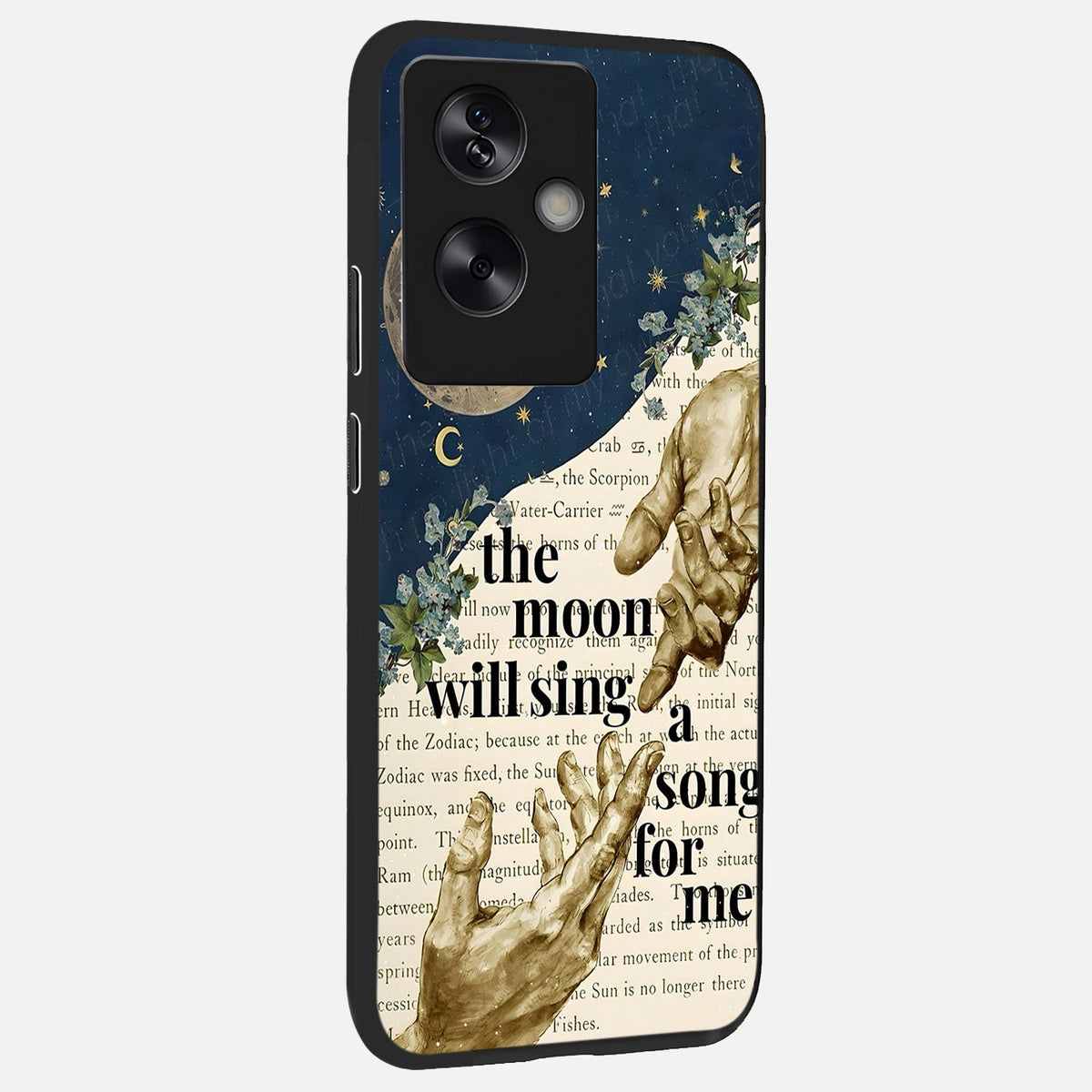 Aesthetic Divine back cover For Oppo A79 slim fit glass case with vibrant aesthetic design