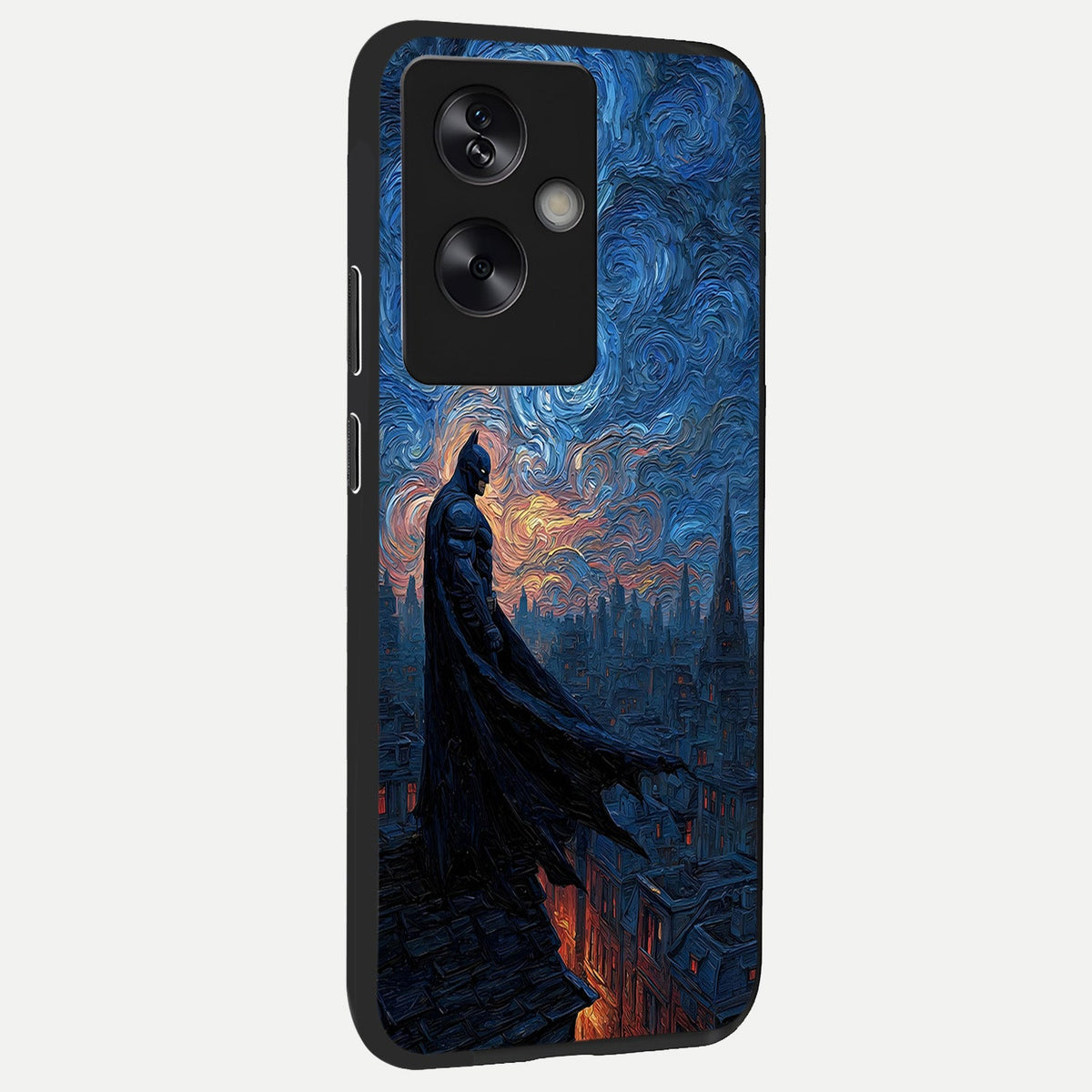 Dark Knight Dusk back cover For Oppo A79 slim fit glass case with vibrant aesthetic design