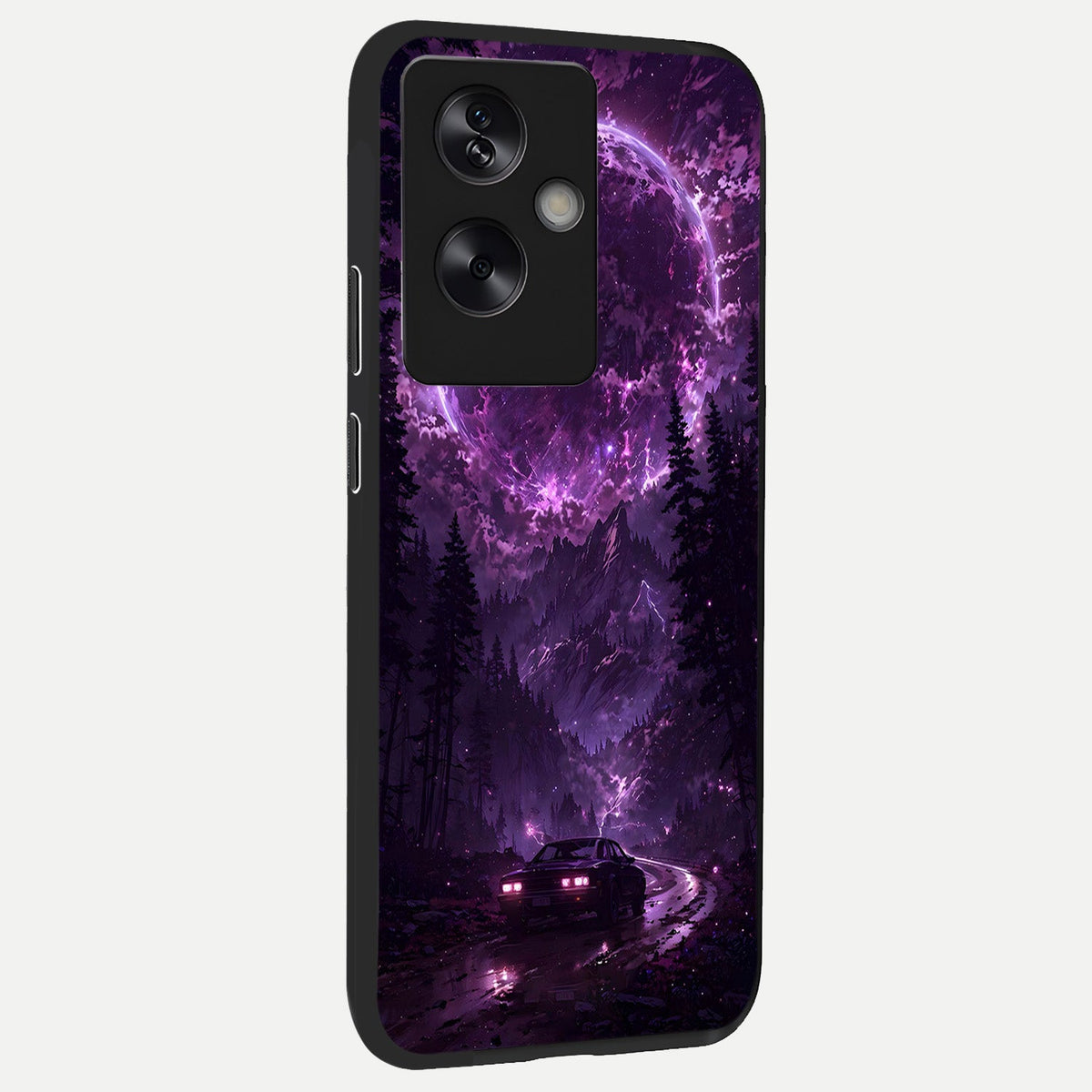 Eternal Cosmic Drive back cover For Oppo A79 slim fit glass case with vibrant aesthetic design