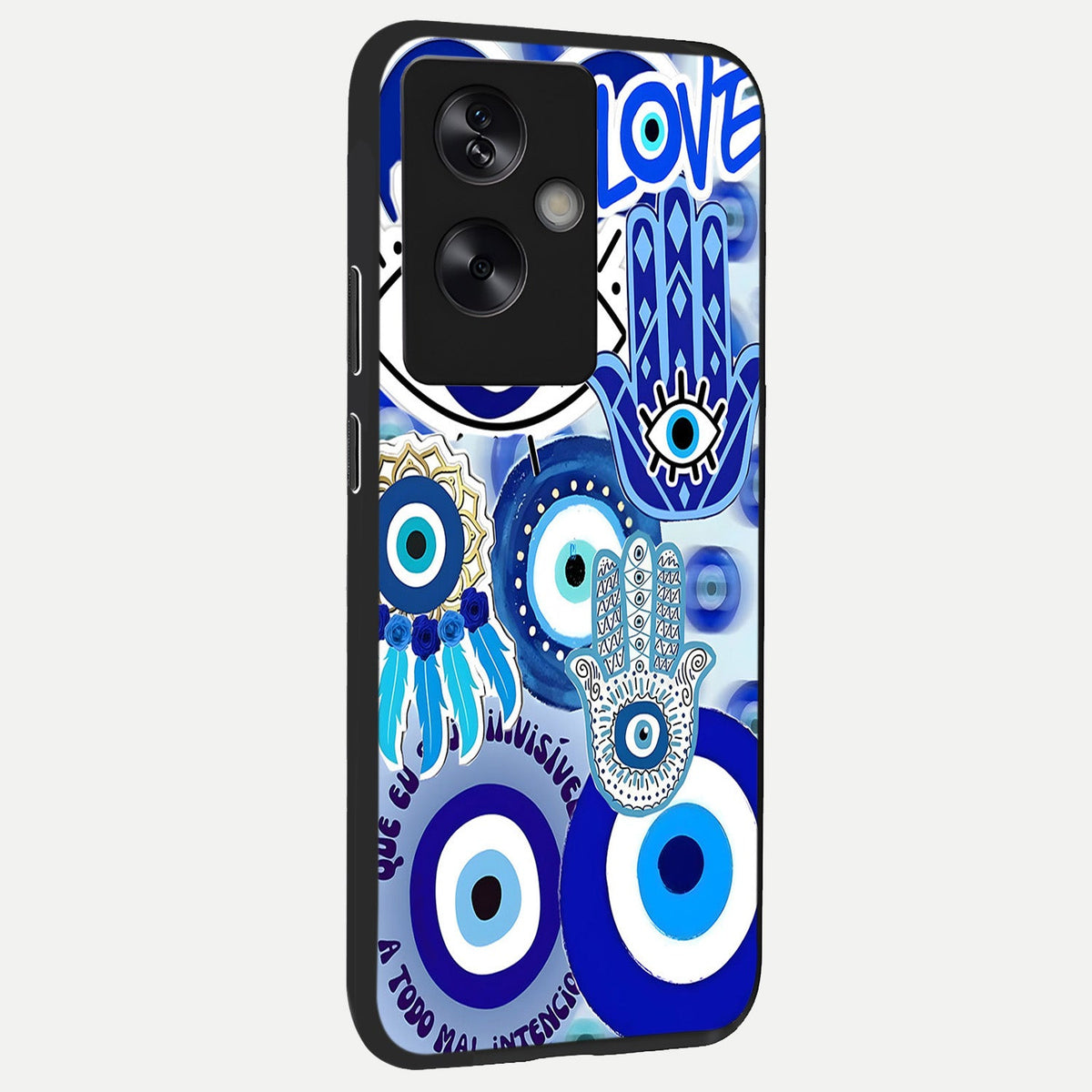Evil Eyes Dream back cover For Oppo A79 slim fit glass case with vibrant aesthetic design