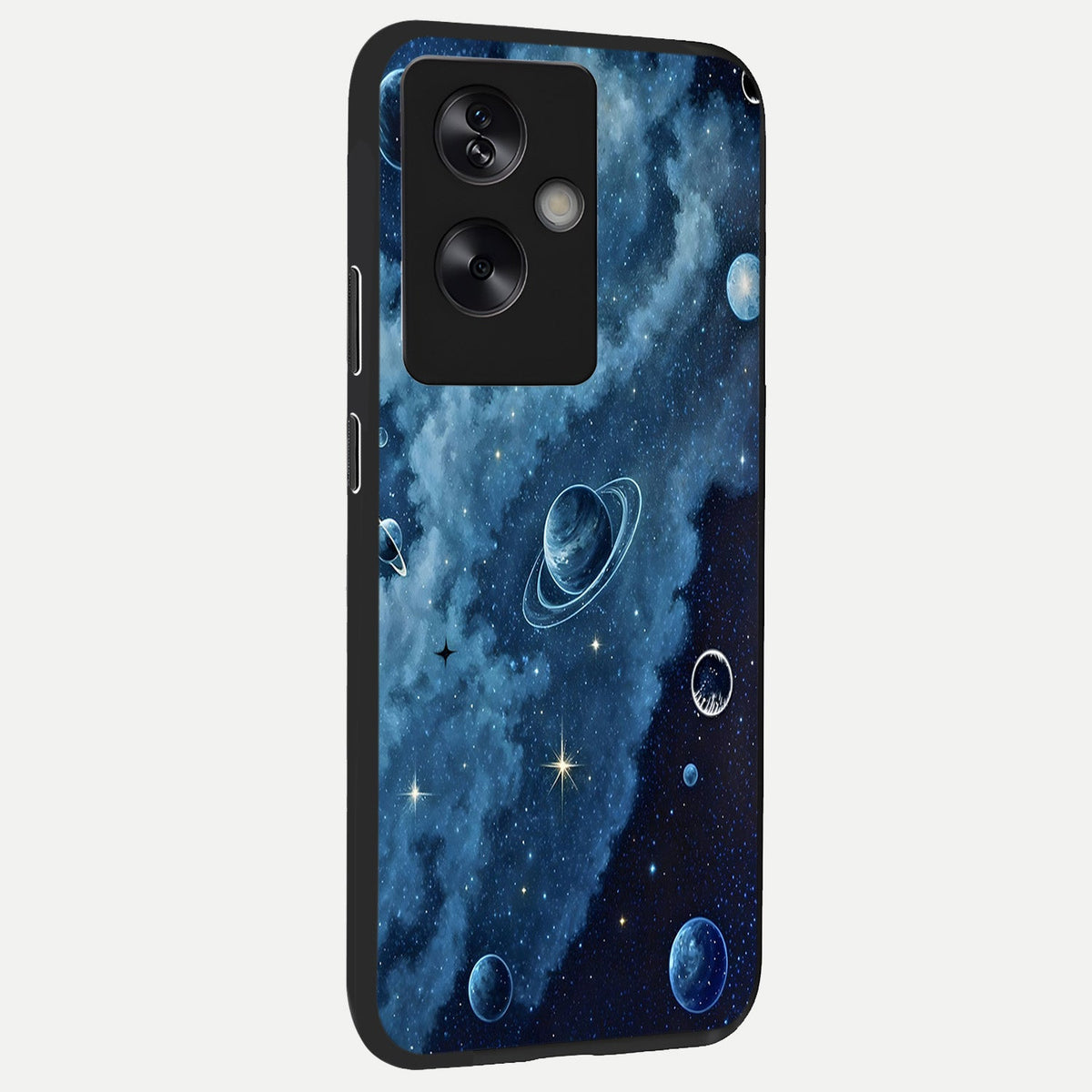 Galaxy Dream Space back cover For Oppo A79 slim fit glass case with vibrant aesthetic design
