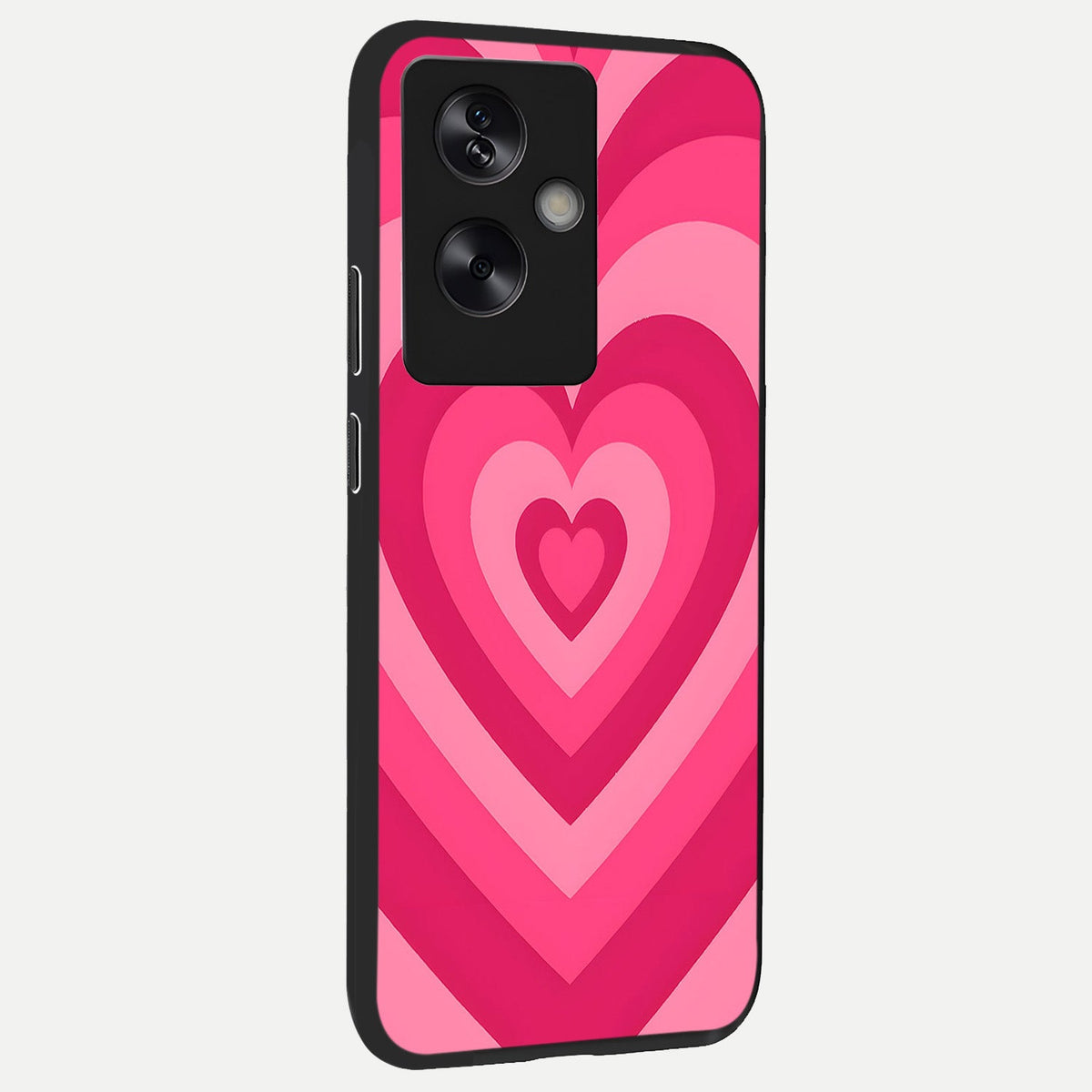 Layered Love Hearts back cover For Oppo A79 slim fit glass case with vibrant aesthetic design