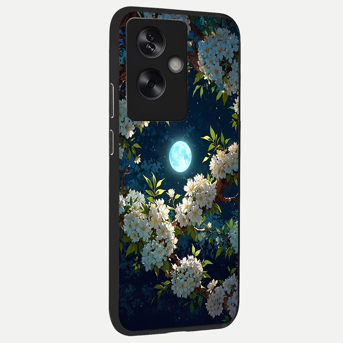 Moonlit Blossom Dream back cover For Oppo A79 slim fit glass case with vibrant aesthetic design