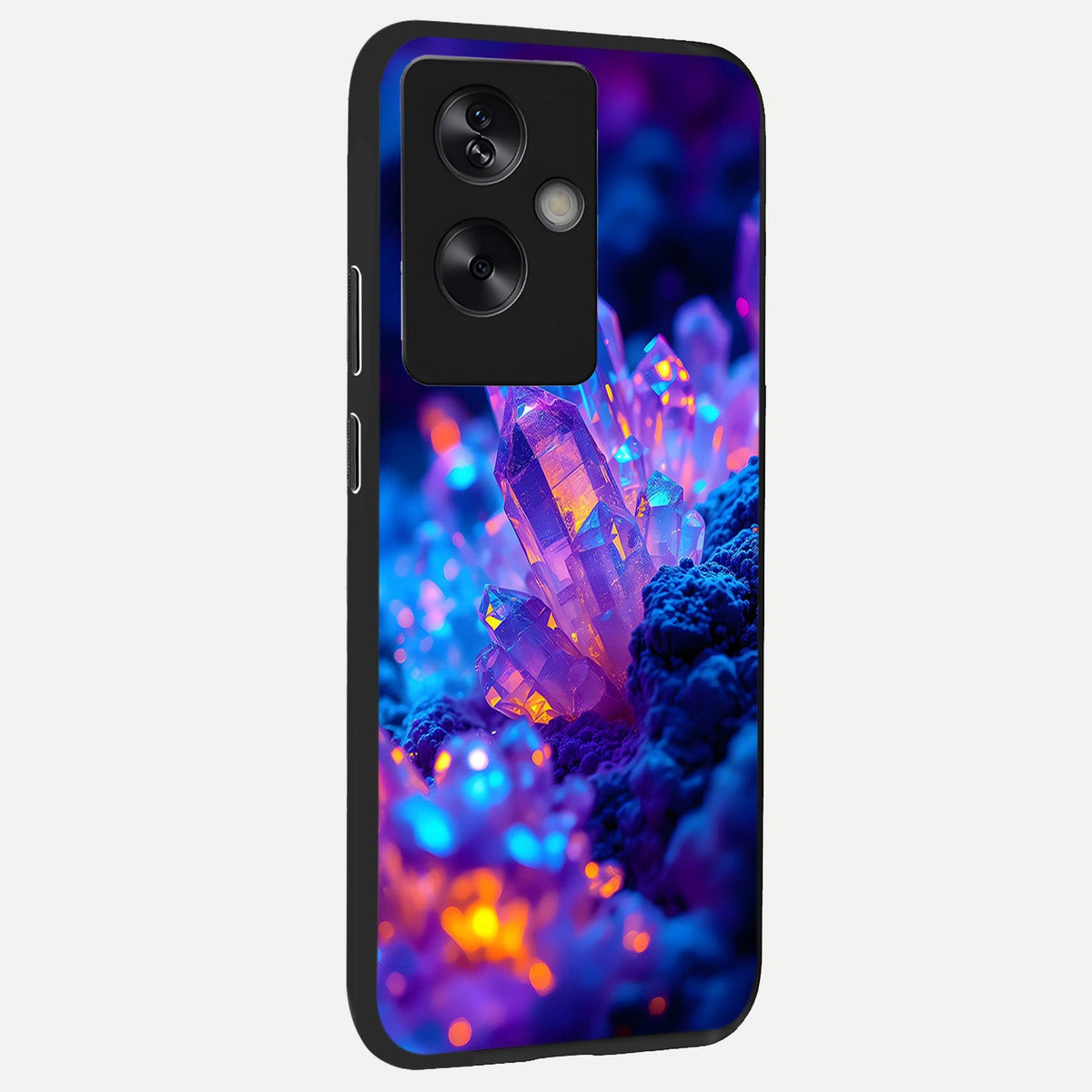 Neon Aura Shards back cover For Oppo A79 slim fit glass case with vibrant aesthetic design