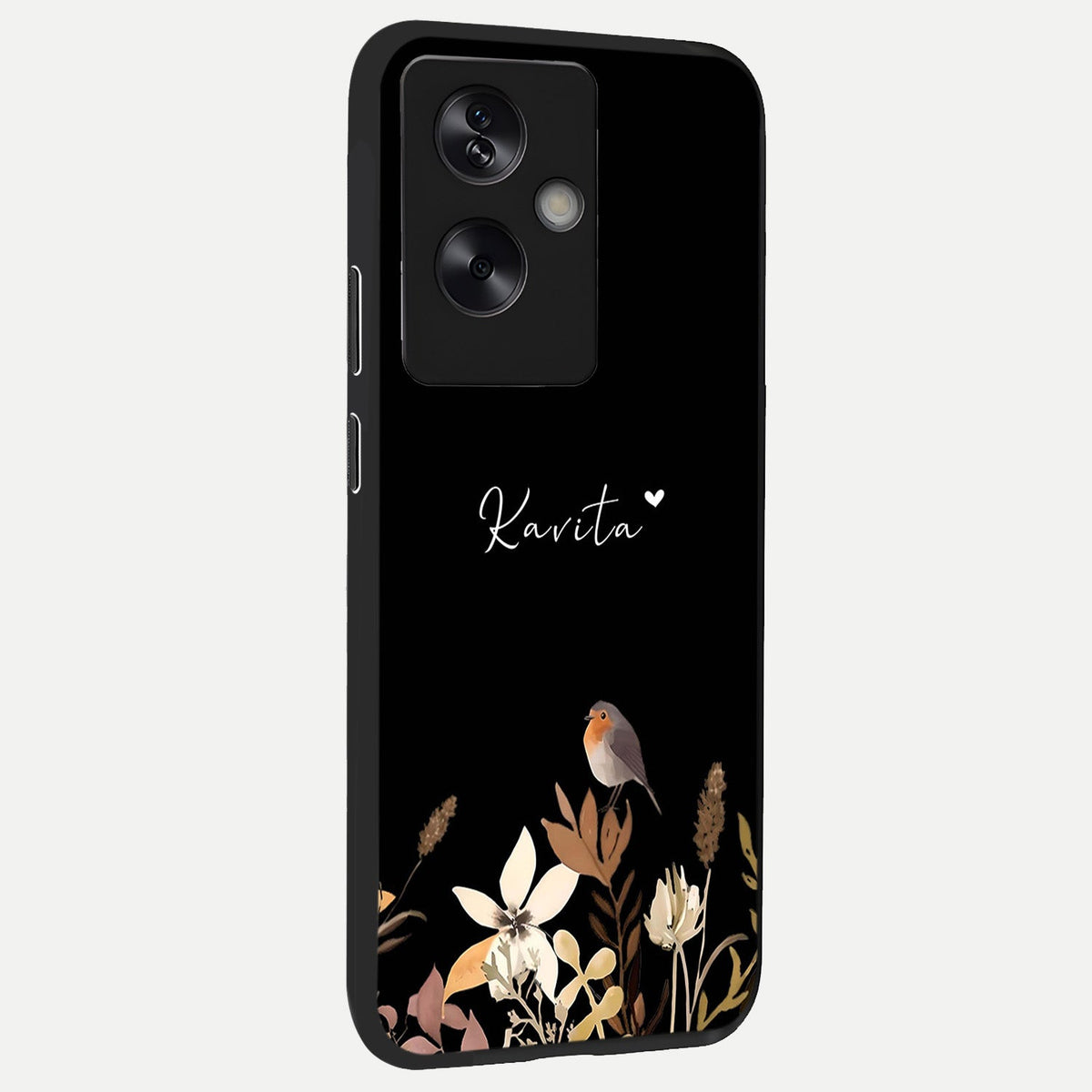 Quiet Garden Tune Custom Name back cover For Oppo A79 slim fit glass case with vibrant aesthetic design