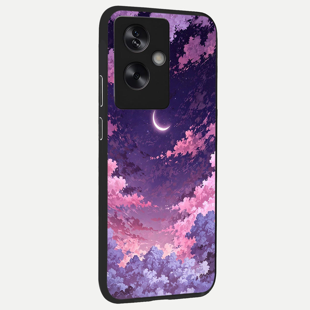 Sky Drift Clouds back cover For Oppo A79 slim fit glass case with vibrant aesthetic design