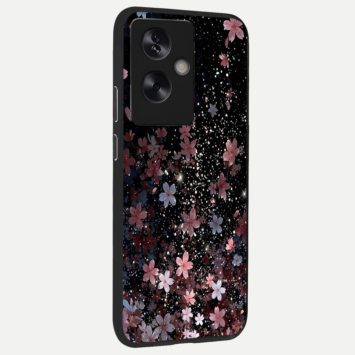 Starlit Flower Dreams back cover For Oppo A79 slim fit glass case with vibrant aesthetic design