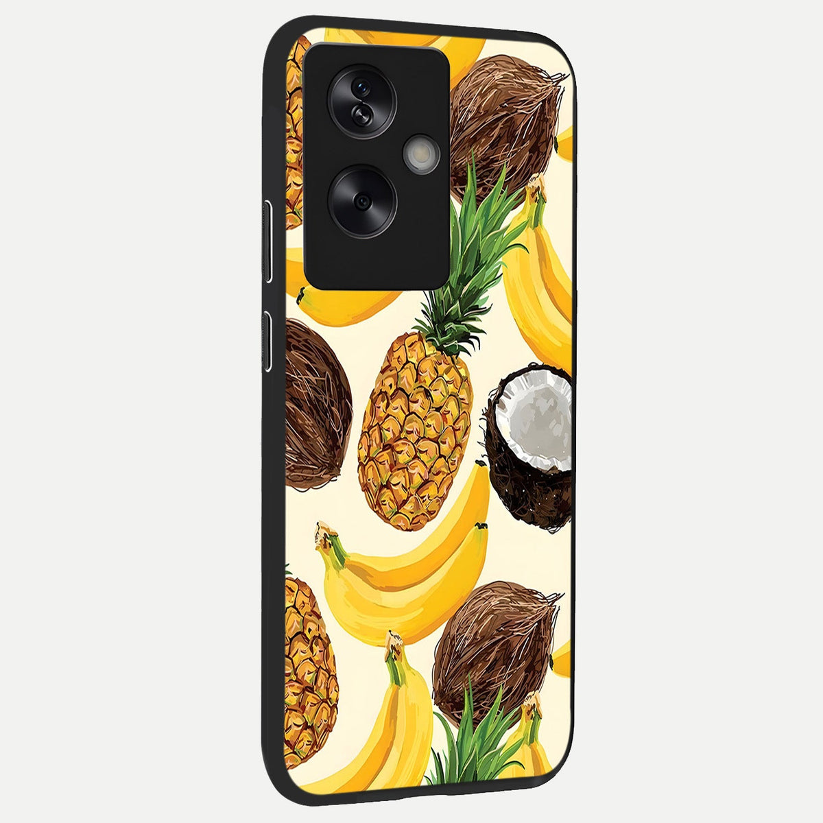 Tropical Fruit Mood back cover For Oppo A79 slim fit glass case with vibrant aesthetic design