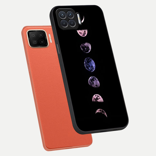 Crimson All Planets phone case For Oppo F17 showing premium glass back cover with detailed artwork