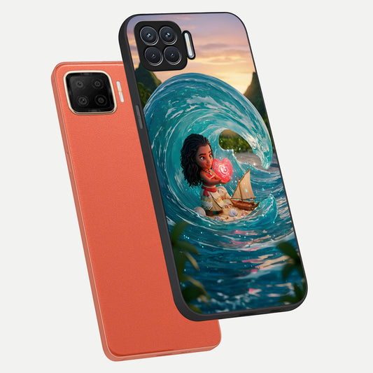 Heart of Ocean phone case For Oppo F17 showing premium glass back cover with detailed artwork