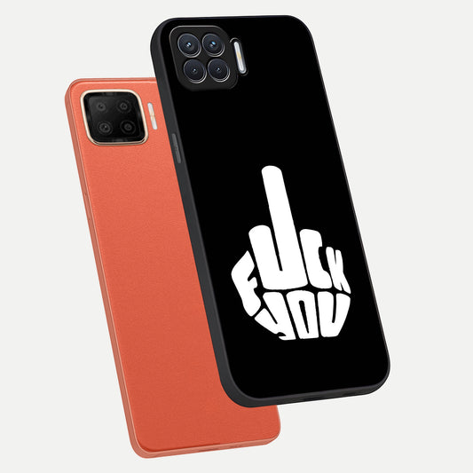 Rebel Mode On phone case For Oppo F17 showing premium glass back cover with detailed artwork