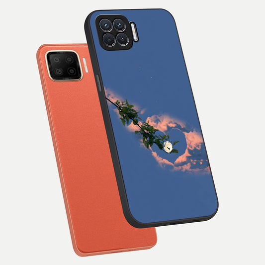 Sky Under Tree phone case For Oppo F17 showing premium glass back cover with detailed artwork