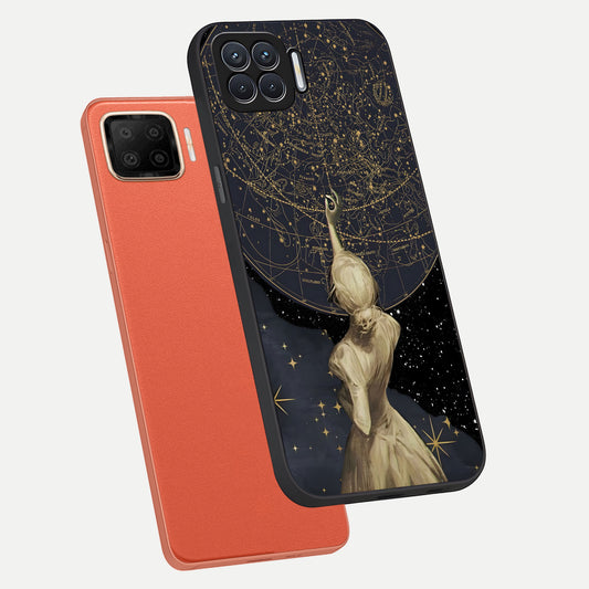 Taylor Swift Girl phone case For Oppo F17 showing premium glass back cover with detailed artwork