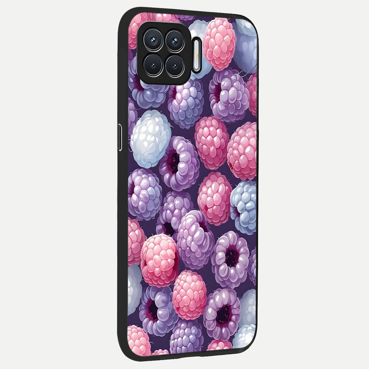 Berry Candy Pop back cover For Oppo F17 slim fit glass case with vibrant aesthetic design