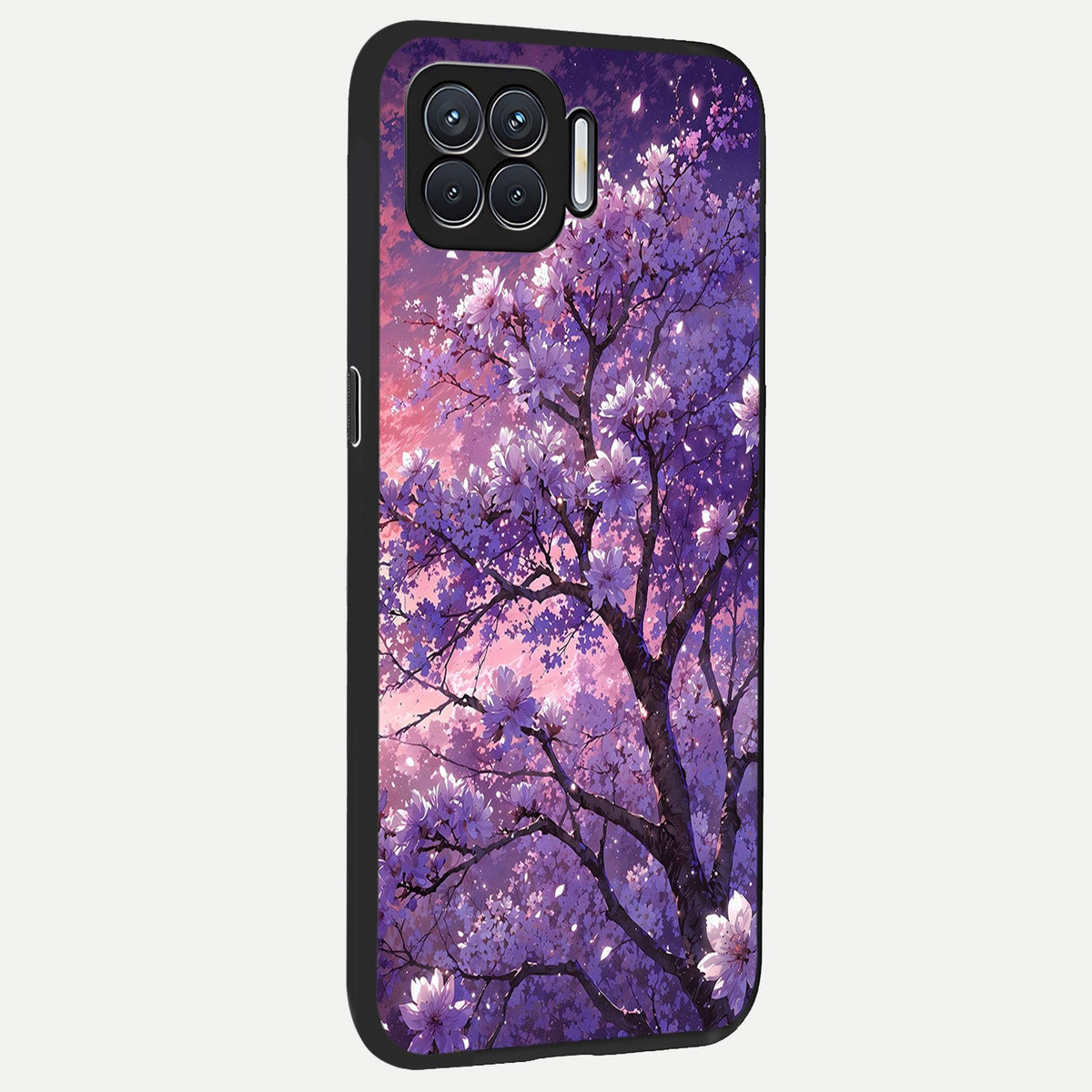 Blossom Tree back cover For Oppo F17 slim fit glass case with vibrant aesthetic design
