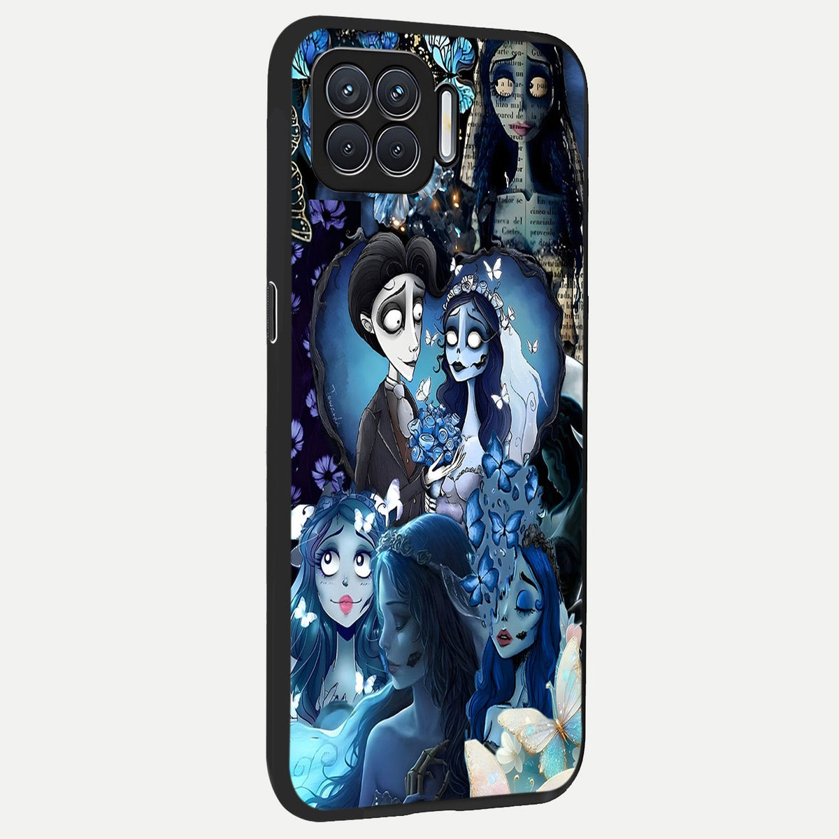 Butterfly Ghost Soul back cover For Oppo F17 slim fit glass case with vibrant aesthetic design