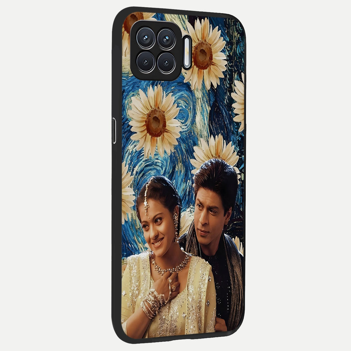 Eternal Love Story back cover For Oppo F17 slim fit glass case with vibrant aesthetic design