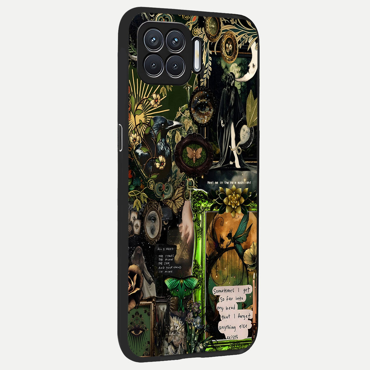 Mystic Woods Secret back cover For Oppo F17 slim fit glass case with vibrant aesthetic design