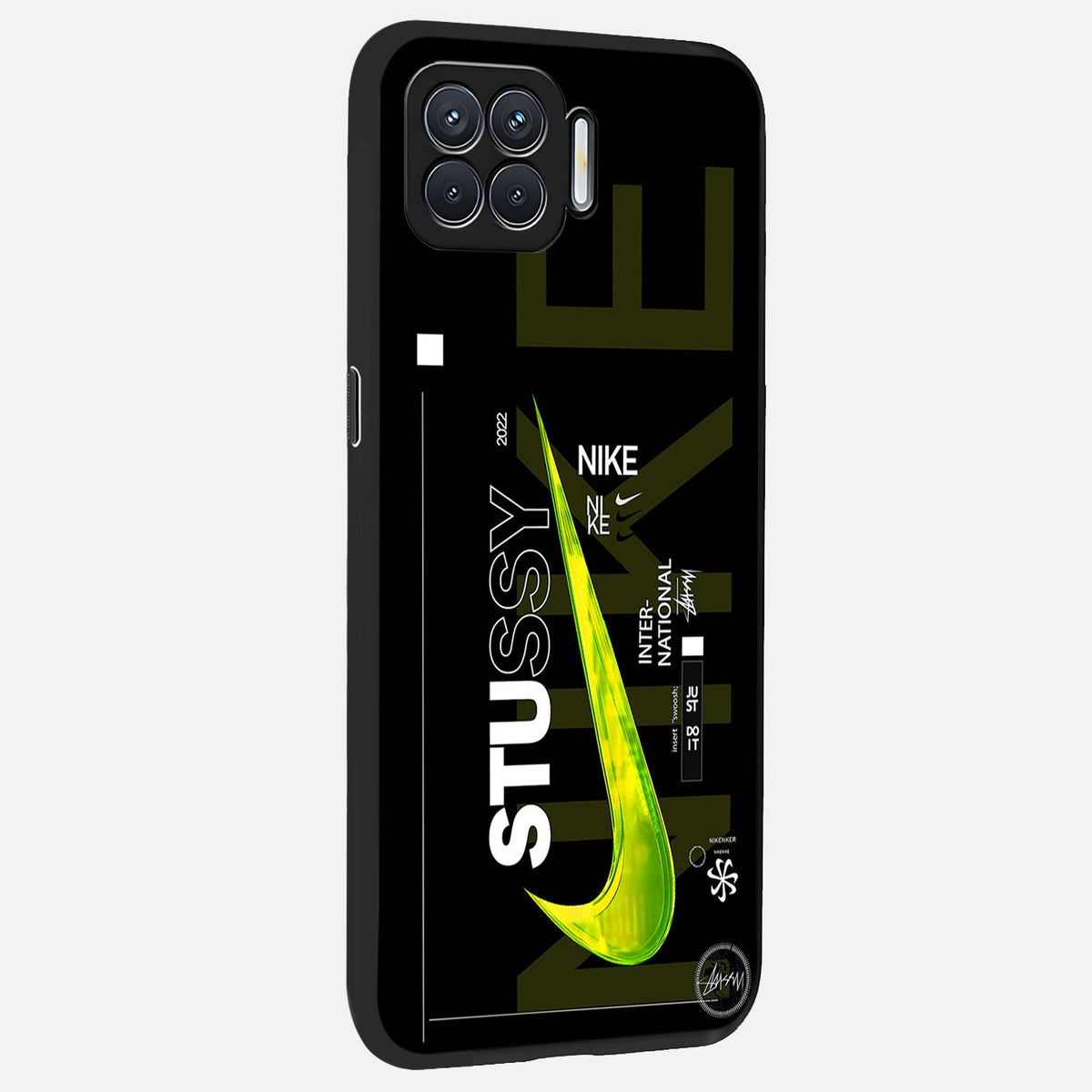 Neon Street Edition back cover For Oppo F17 slim fit glass case with vibrant aesthetic design