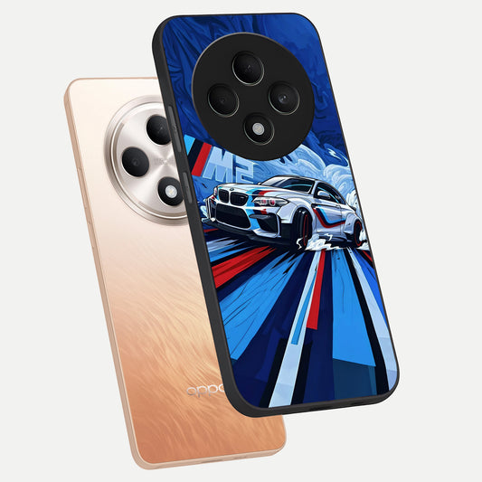 Drift Power Rush phone case For Oppo F27 5G showing premium glass back cover with detailed artwork