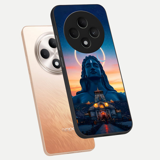 Eternal Shiva Aura phone case For Oppo F27 5G showing premium glass back cover with detailed artwork
