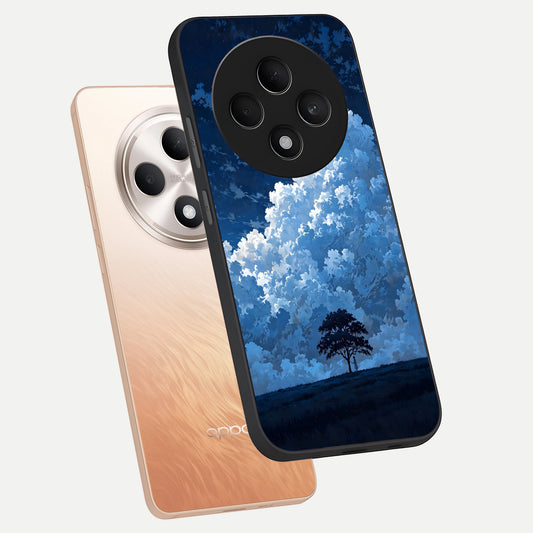 Midnight Sky Serenity phone case For Oppo F27 5G showing premium glass back cover with detailed artwork