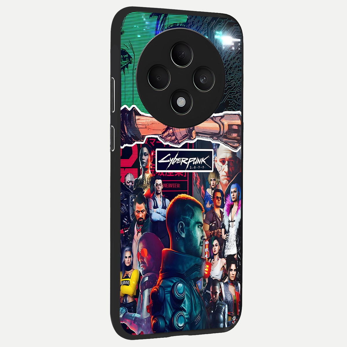 CYBERPUNK Legacy back cover For Oppo F27 5G slim fit glass case with vibrant aesthetic design