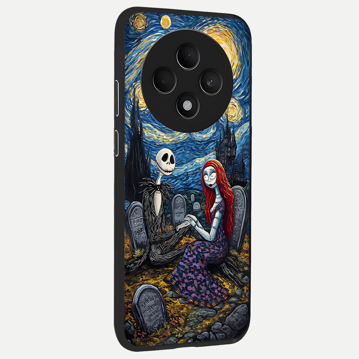 Eternal Night Love back cover For Oppo F27 5G slim fit glass case with vibrant aesthetic design