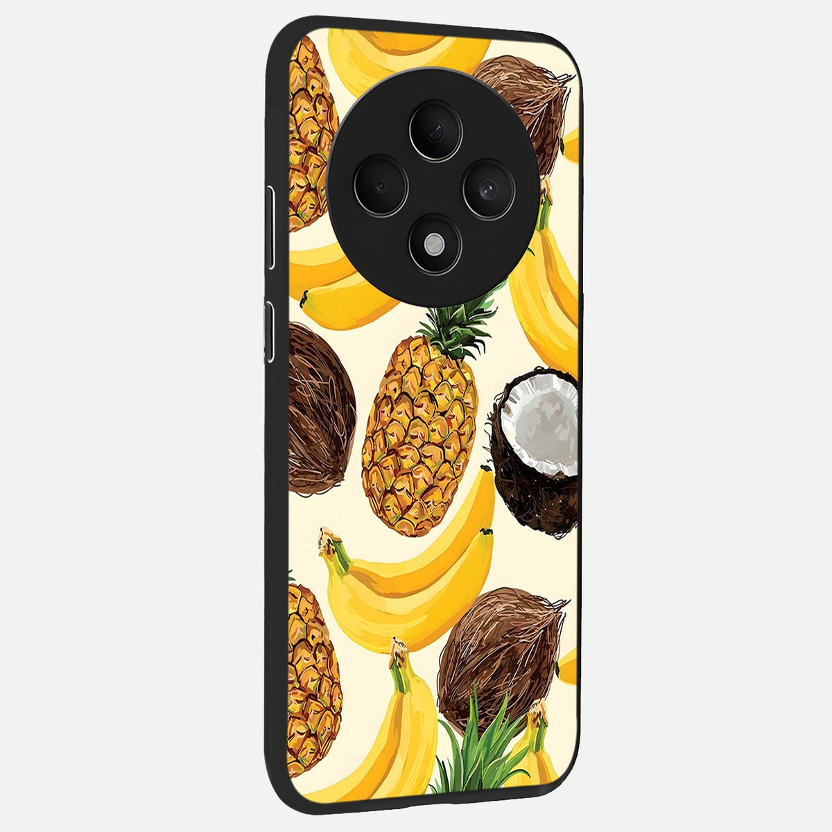 Tropical Fruit Mood back cover For Oppo F27 5G slim fit glass case with vibrant aesthetic design