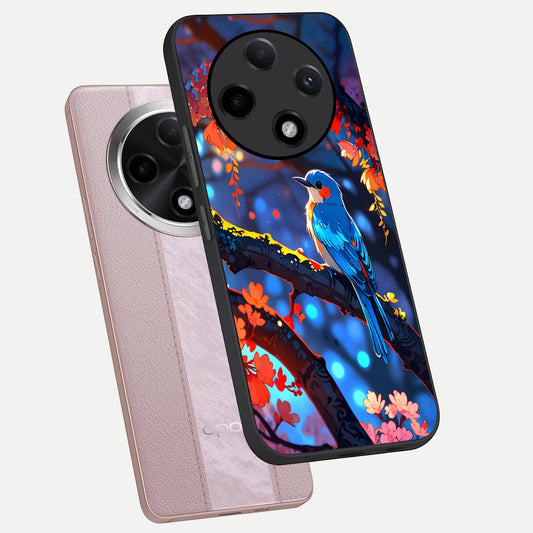 Blooming Water Drift phone case For Oppo F27 Pro Plus showing premium glass back cover with detailed artwork