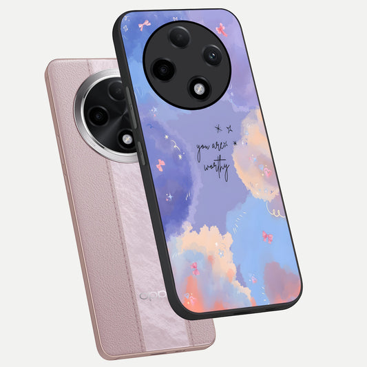 Celestial Cloud Magic phone case For Oppo F27 Pro Plus showing premium glass back cover with detailed artwork