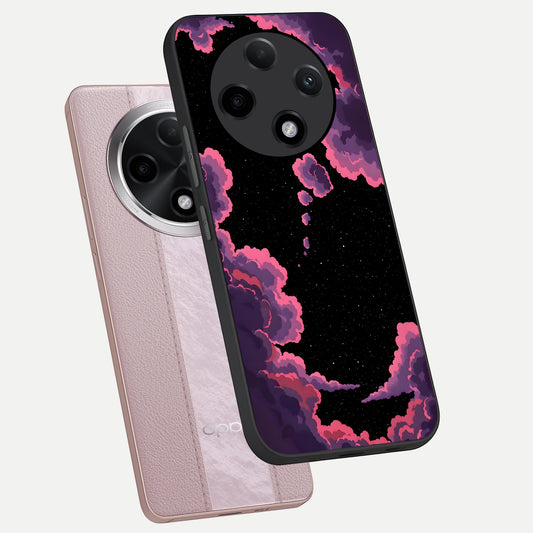 Cosmic Cloud Journey phone case For Oppo F27 Pro Plus showing premium glass back cover with detailed artwork