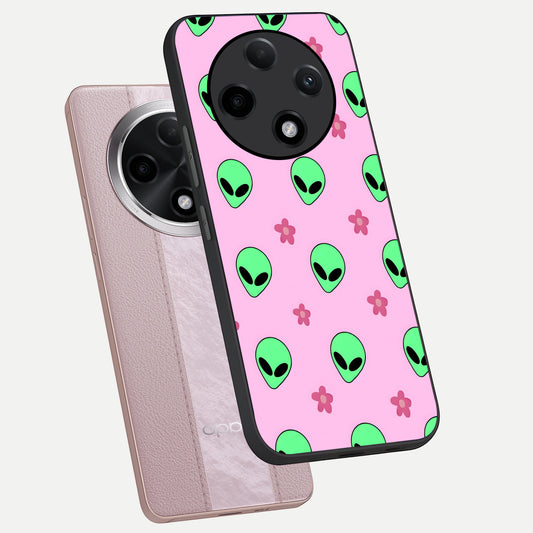 Cosmic Cute Crush phone case For Oppo F27 Pro Plus showing premium glass back cover with detailed artwork