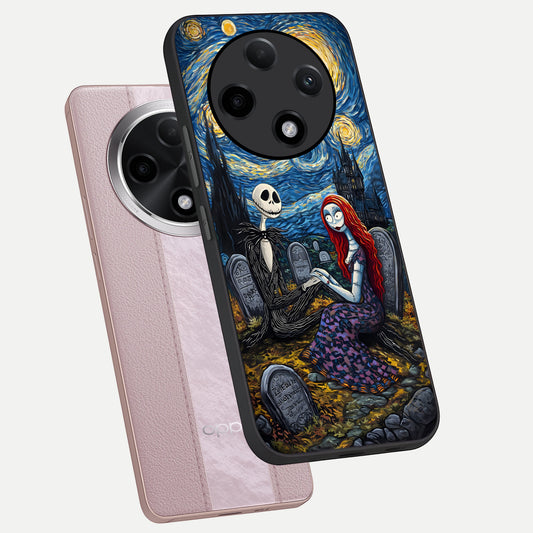Eternal Night Love phone case For Oppo F27 Pro Plus showing premium glass back cover with detailed artwork
