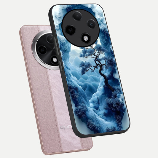 Frozen Serenity Gate phone case For Oppo F27 Pro Plus showing premium glass back cover with detailed artwork