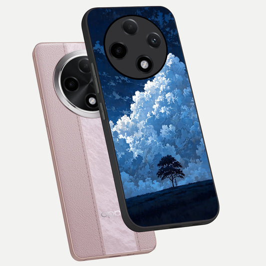 Midnight Sky Serenity phone case For Oppo F27 Pro Plus showing premium glass back cover with detailed artwork