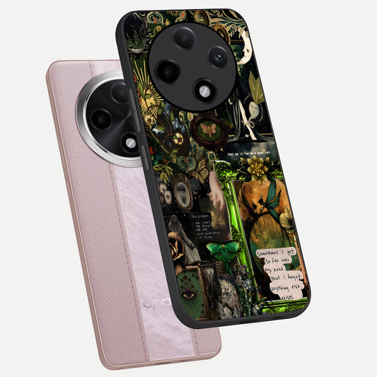 Mystic Woods Secret phone case For Oppo F27 Pro Plus showing premium glass back cover with detailed artwork