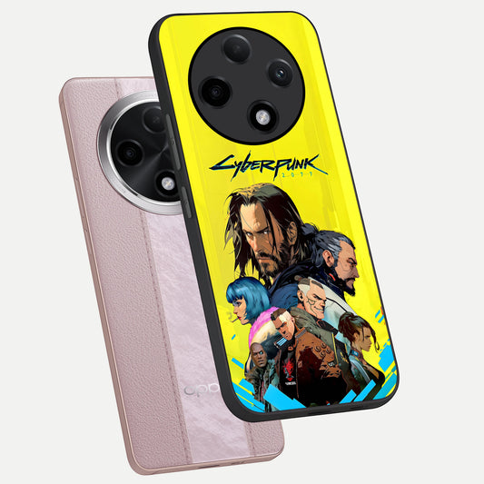 Neon Rebel Genesis phone case For Oppo F27 Pro Plus showing premium glass back cover with detailed artwork