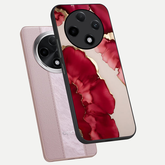 Pink And White Marble phone case For Oppo F27 Pro Plus showing premium glass back cover with detailed artwork