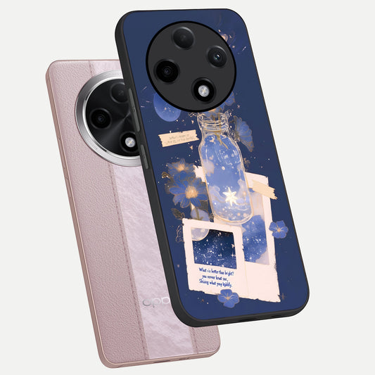 Starlit Cosmic Jar phone case For Oppo F27 Pro Plus showing premium glass back cover with detailed artwork