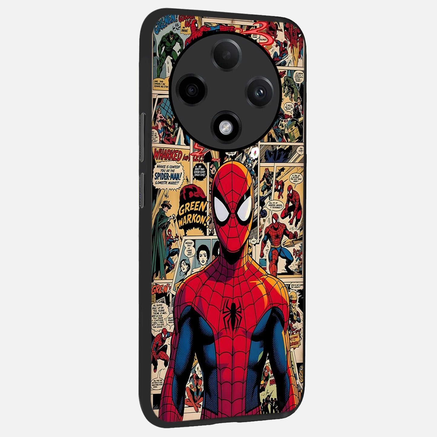 Aesthetic Spider back cover For Oppo F27 Pro Plus slim fit glass case with vibrant aesthetic design
