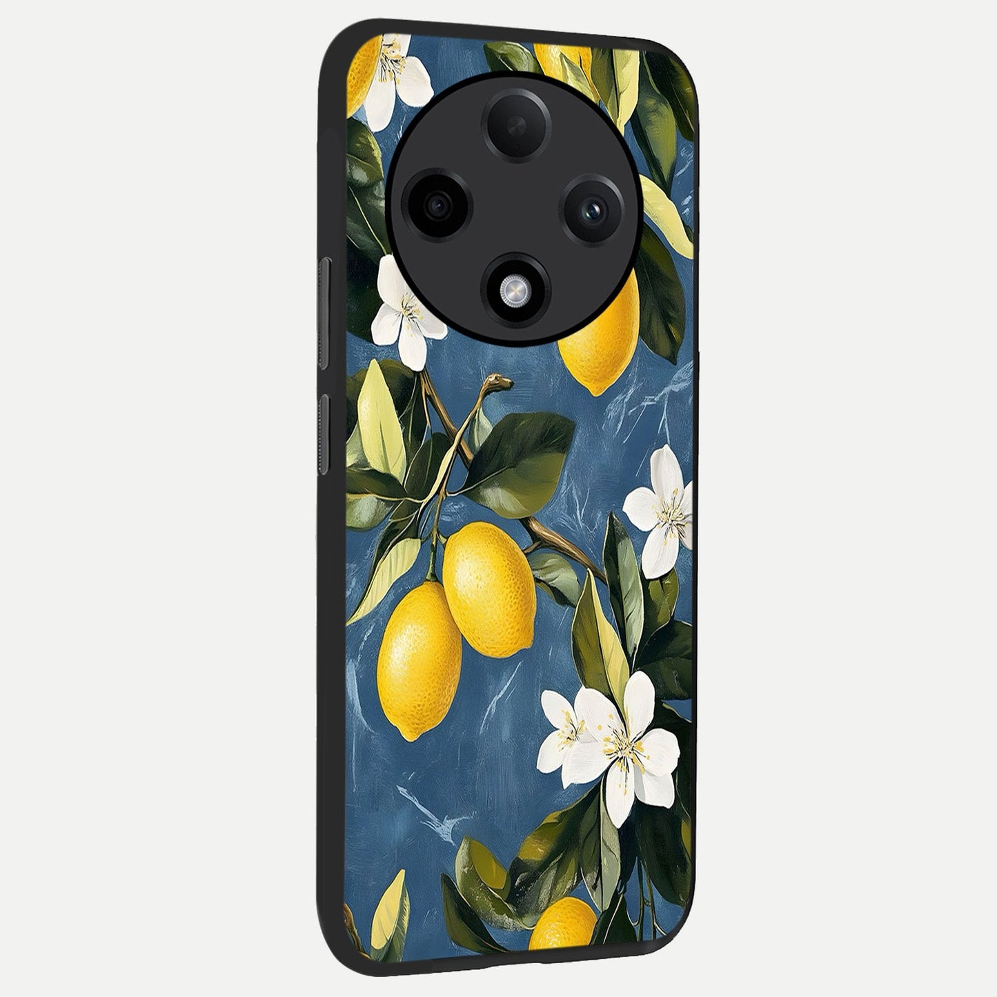 Lemon Dream Garden back cover For Oppo F27 Pro Plus slim fit glass case with vibrant aesthetic design