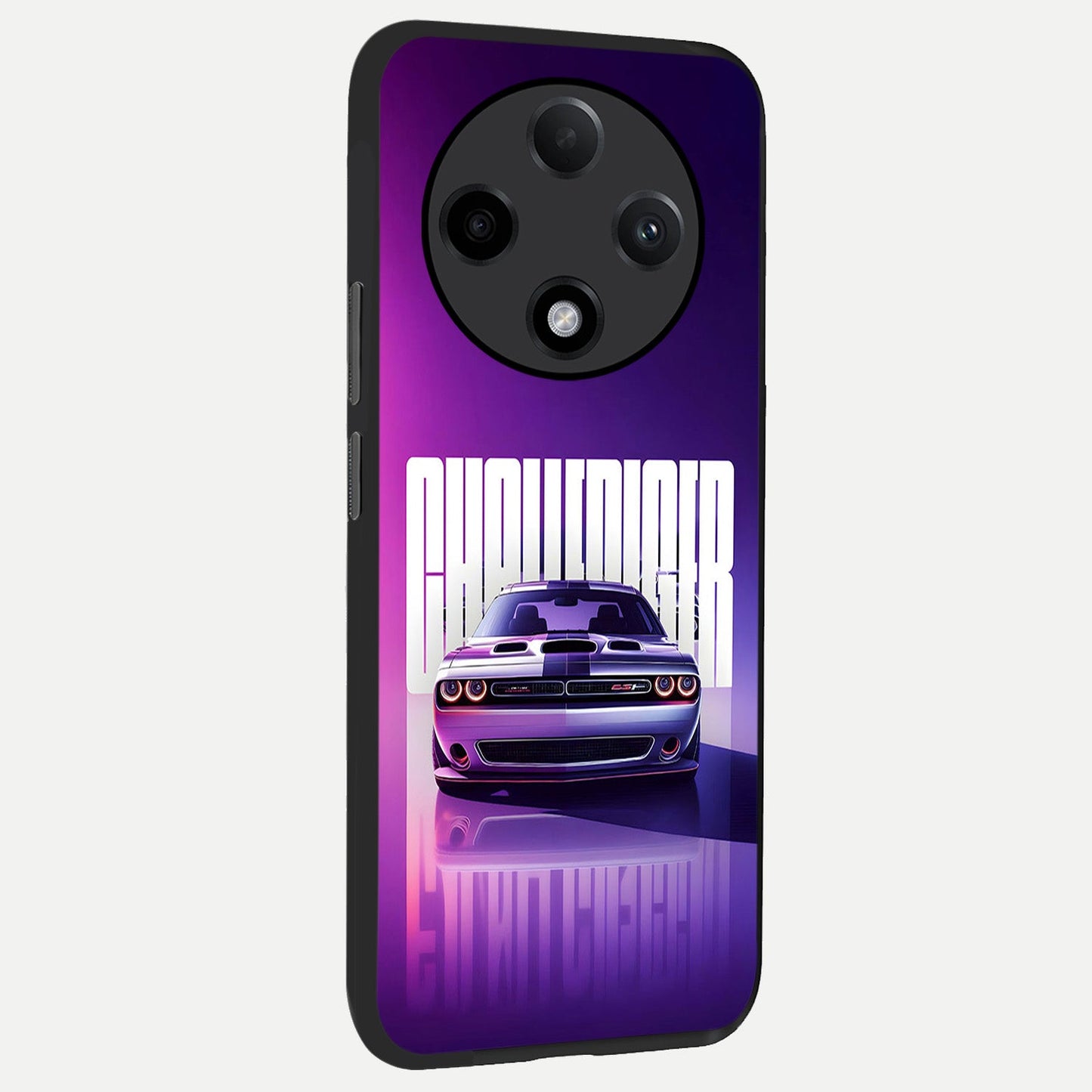 Midnight Muscle Ride back cover For Oppo F27 Pro Plus slim fit glass case with vibrant aesthetic design