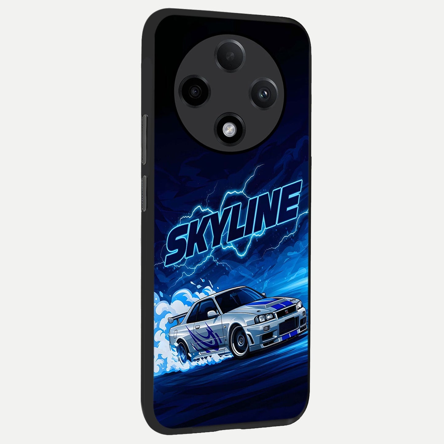 Neon Drift Beast back cover For Oppo F27 Pro Plus slim fit glass case with vibrant aesthetic design