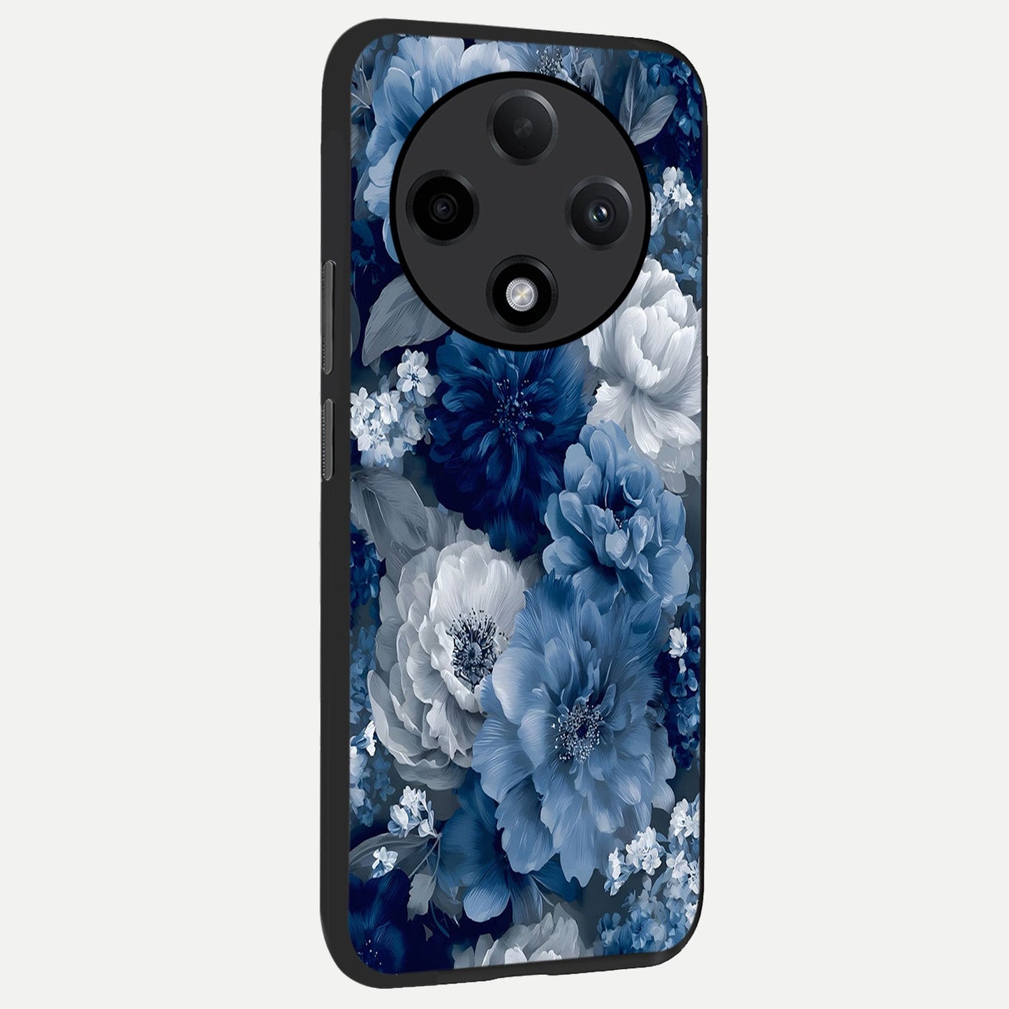 Royal Bloom Garden back cover For Oppo F27 Pro Plus slim fit glass case with vibrant aesthetic design