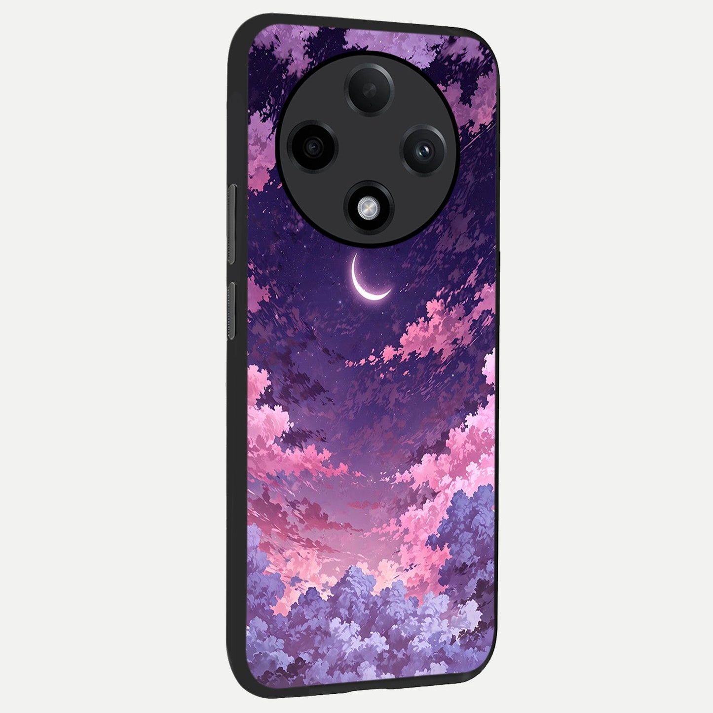 Sky Drift Clouds back cover For Oppo F27 Pro Plus slim fit glass case with vibrant aesthetic design