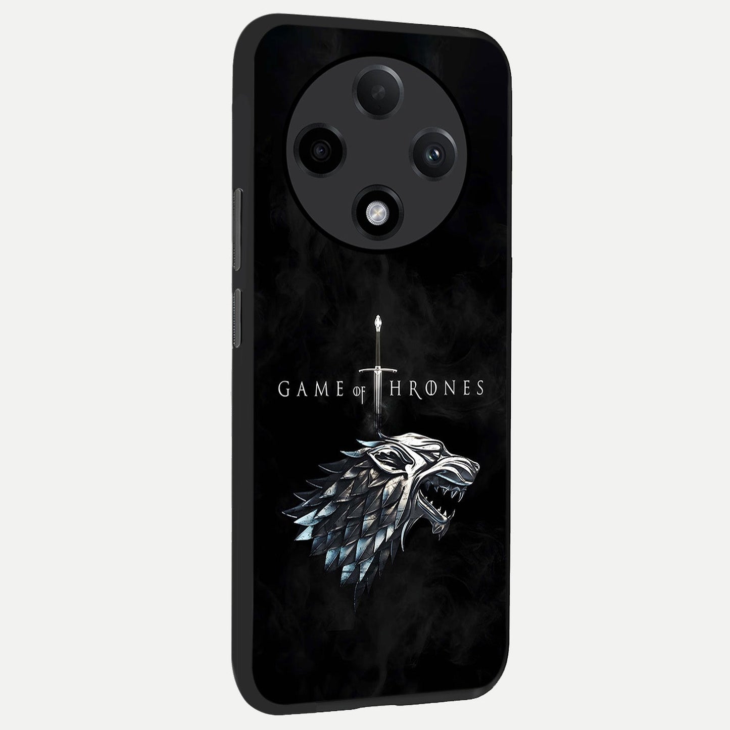 Throne Wolf Legacy back cover For Oppo F27 Pro Plus slim fit glass case with vibrant aesthetic design