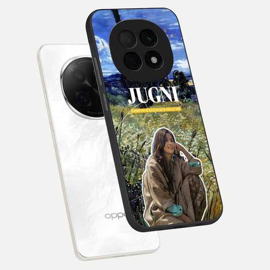 Jugni Soul Vibes phone case For Oppo F29 Pro 5G showing premium glass back cover with detailed artwork