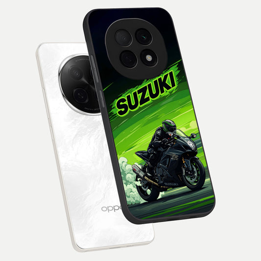 Suzuki Speed Beast phone case For Oppo F29 Pro 5G showing premium glass back cover with detailed artwork